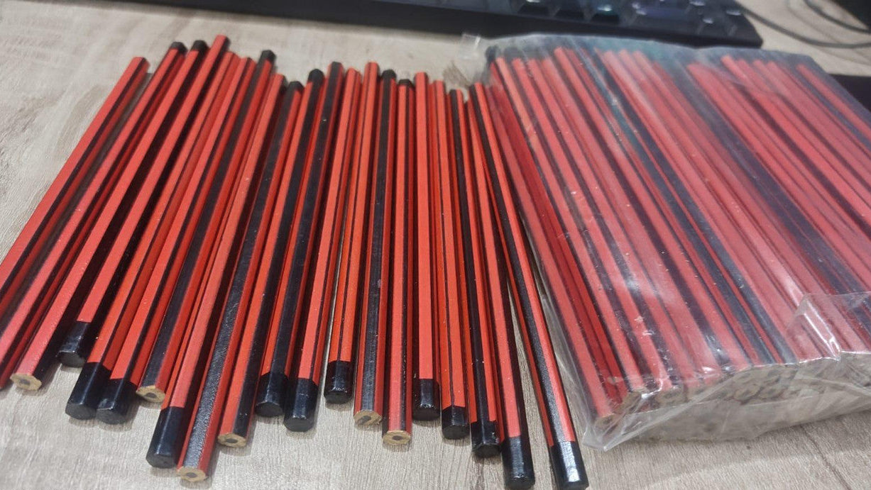 S4U Super Dark Graphite Pencil Jar – 100 Pencils (Red & Black) – image 3