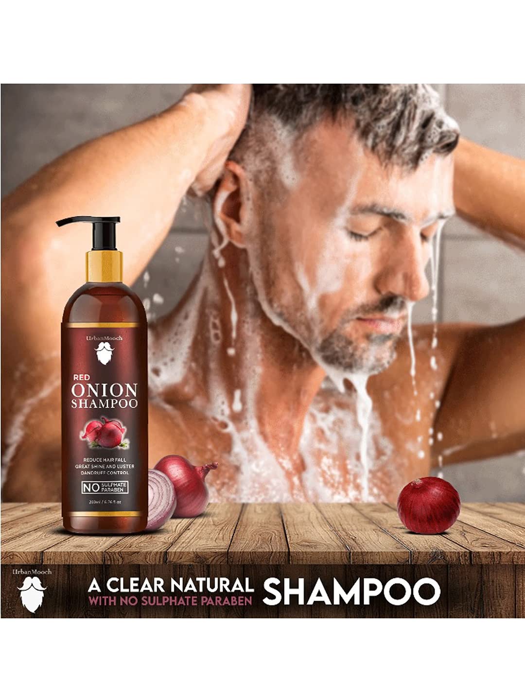 UrbanMooch Hair Fall Control Shampoo & Conditioner Combo with Pea Protein & Onion Extract for Stronger Hair - (200 ml + 200ml) Lohiya Retails