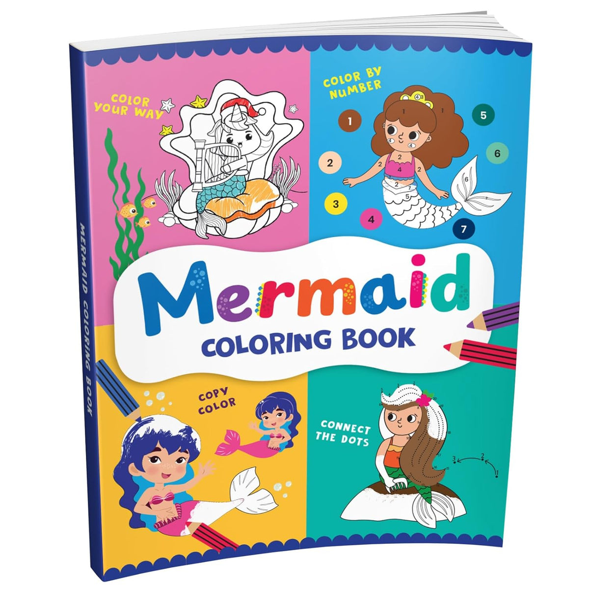Mermaid Coloring Book: Fun Underwater Coloring Activity Book for Kids