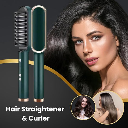 5-Temperature Hair Straightener Comb Brush for Men, Women & Girls (Multi-Color)