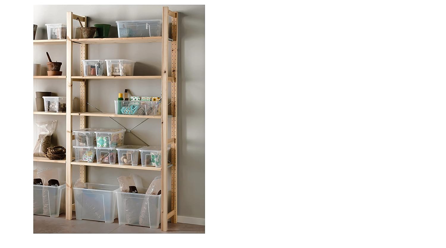 Ikea Samla Box With Lid, Transparent28X20X14 Cm/5 L (11X7 ¾X5 ½"/169 Oz) Pack Of 1 - Acacia(HYD)