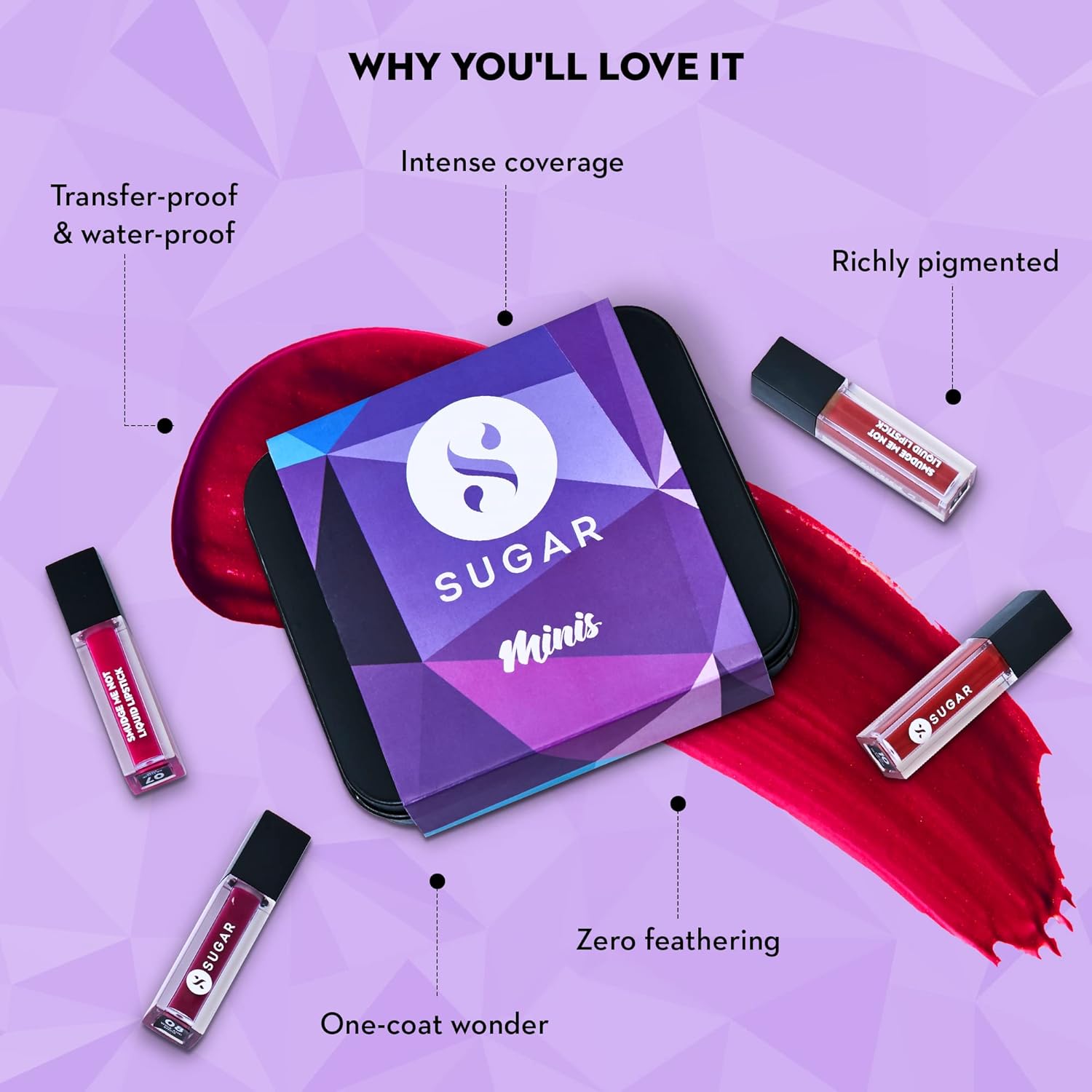 SUGAR Smudge Me Not Liquid Mini Lipstick Nude Set (999)