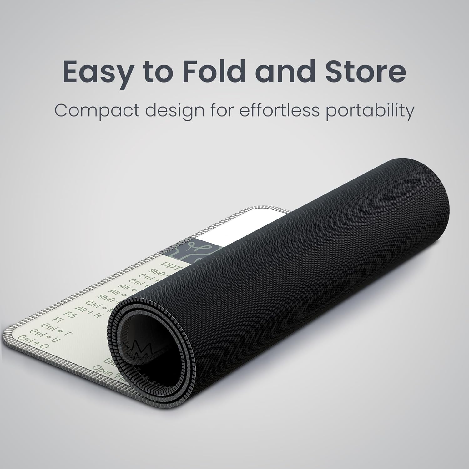 Portronics Comfipad 2 Extended Mouse Pad Windows Shortcut Design Desk Mat Gaming & Office Use (Grey) Halfpe Deals