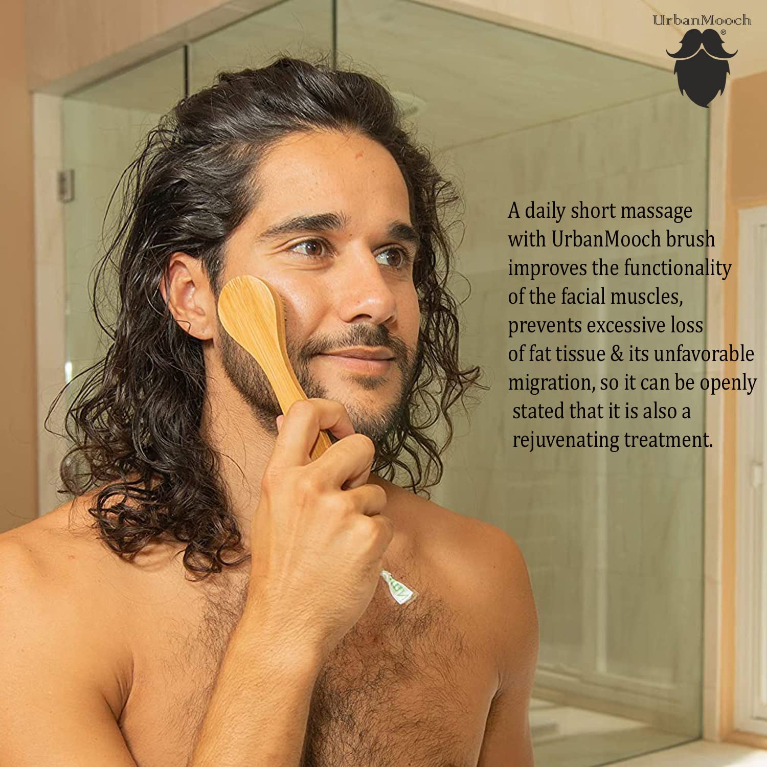 UrbanMooch 4 in 1 Grooming Kit for Men | Skin Brightening & Lightening Detan Facial Kit | Detan Facewash, Scrub, Face Pack, Wooden Face Cleansing Brush Lohiya Retails