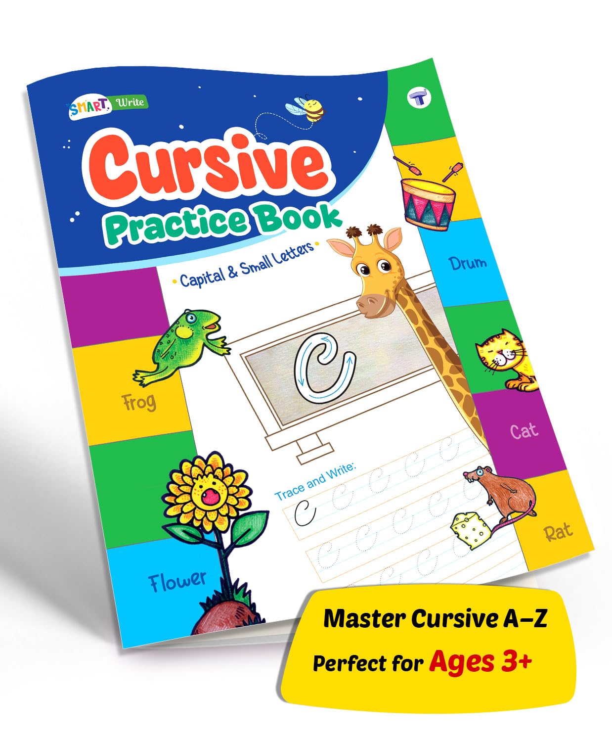 Cursive Writing Practice Book for Kids 3+ Years | Capital & Small Letters - Image 1