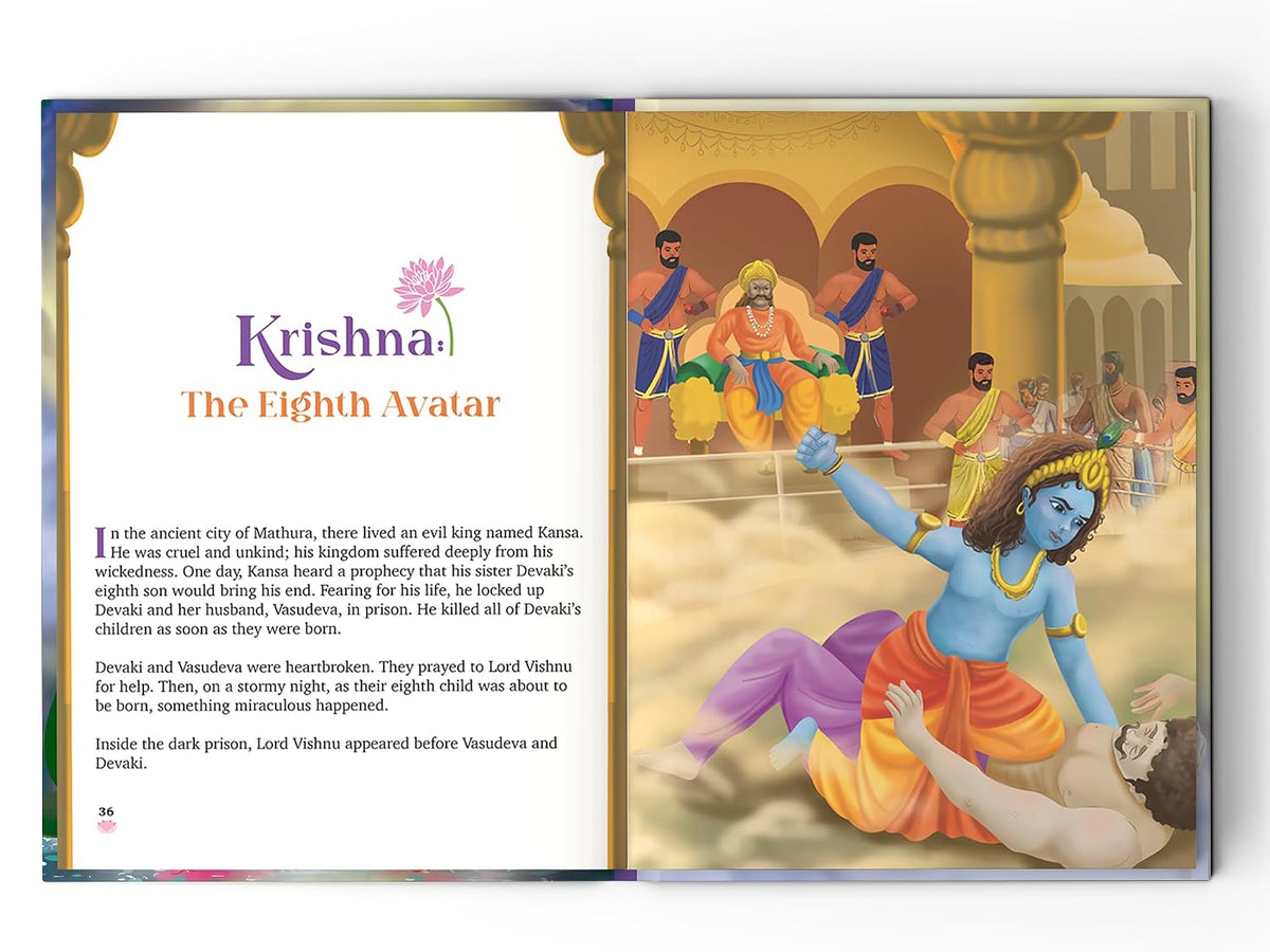 Dashavatar Stories: 10 Illustrated Stories of Lord Vishnu’s Avatars for Children I Hindu Mythology