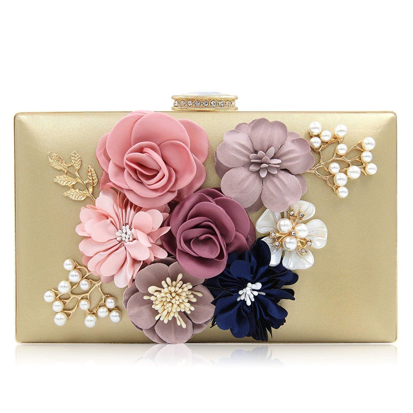 INOVERA (LABEL) Ladies Floral Evening Clutch Women Party Wedding