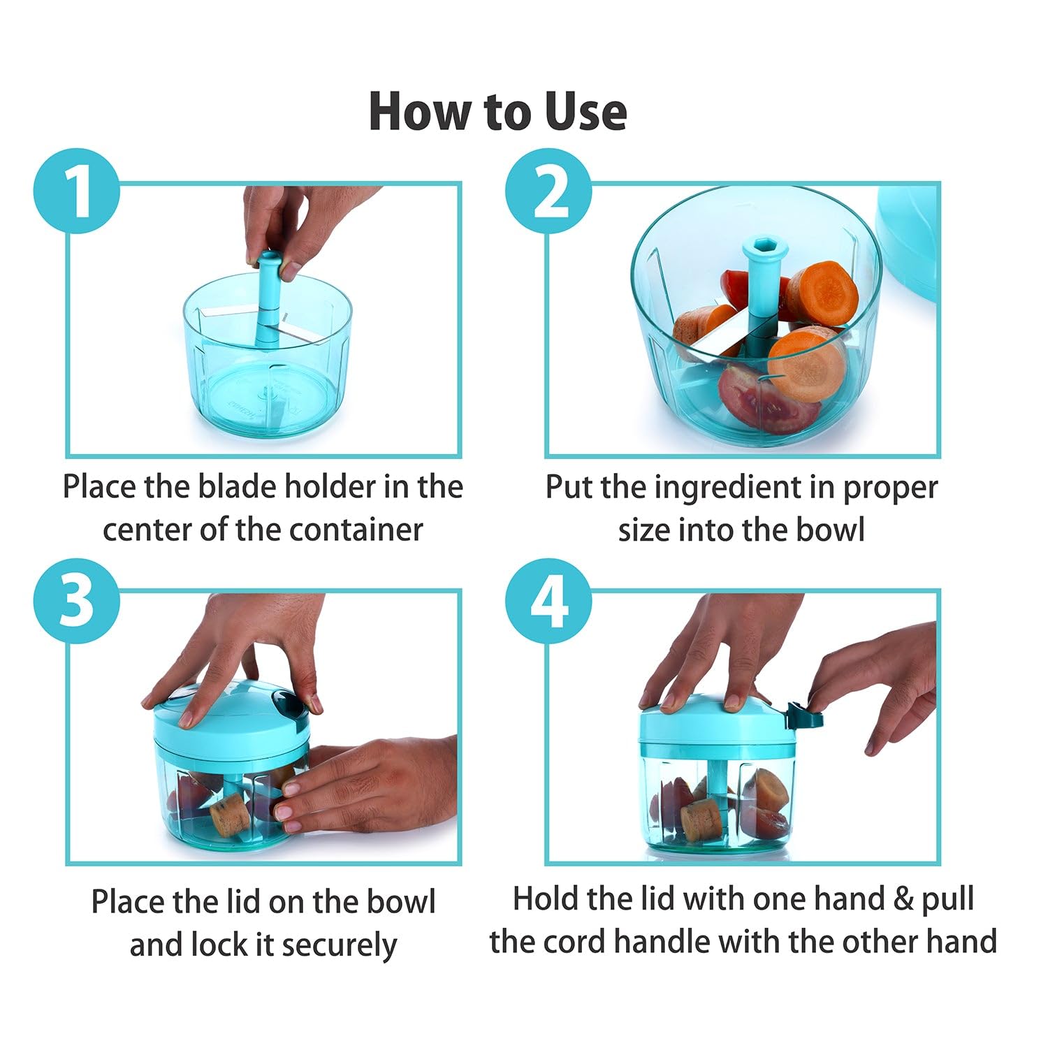 Ganesh Quick Vegetable Chopper (1 Unit Chopper) (725 Ml)