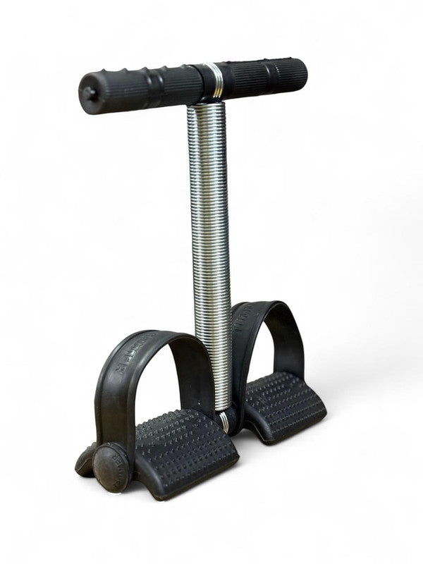 Buddy Cares Single Spring Tummy Trimmer – Abdominal Training Tool with Foot Pedals – Detail View