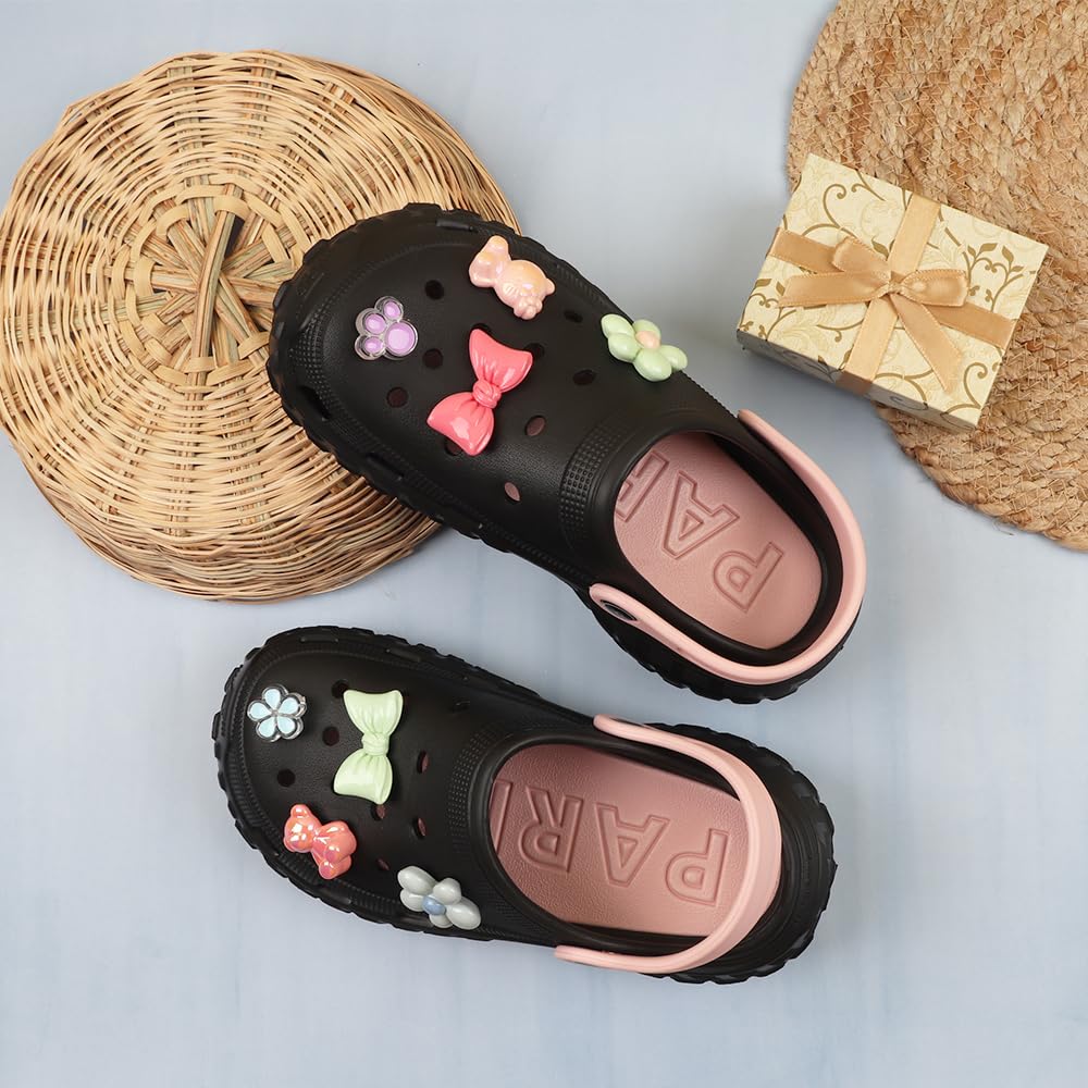 Indifeet Casual Waterproof Clog Shoes for Women - Black - Image 4