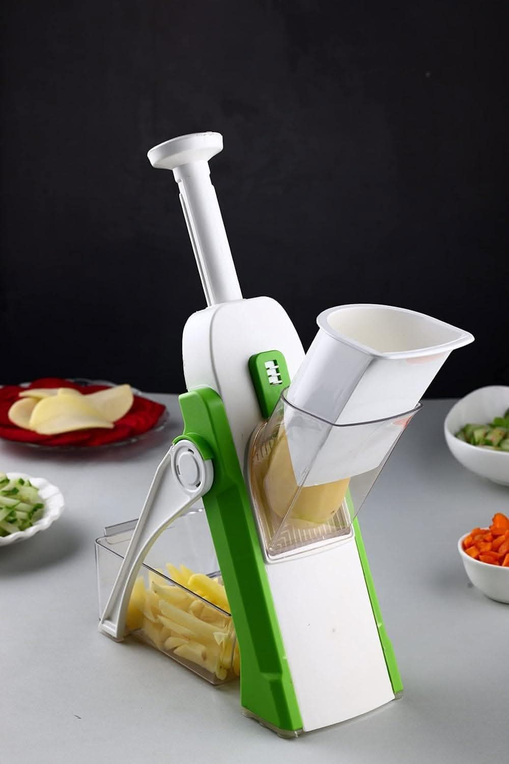 Adjustable Vegetable Chopper Multifunction Potato Slicer with 4 Modes Dicer (Multicolour) - HalfPe