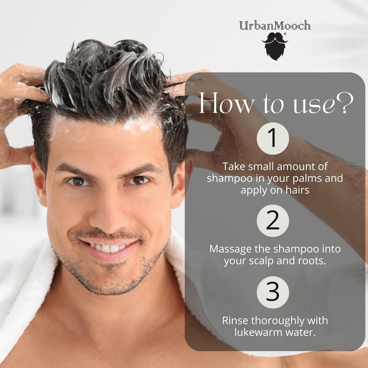 UrbanMooch Damage Repair Hair Care Kit For Men, Shampoo 200ml, Conditioner 200ml, Hair Serum 50ml, Silicone-Free, Paraben-Free Lohiya Retails