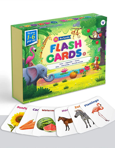 Flash Cards for Kids 2+ Years | Animals, Fruits, Birds & Vegetables - Image 1