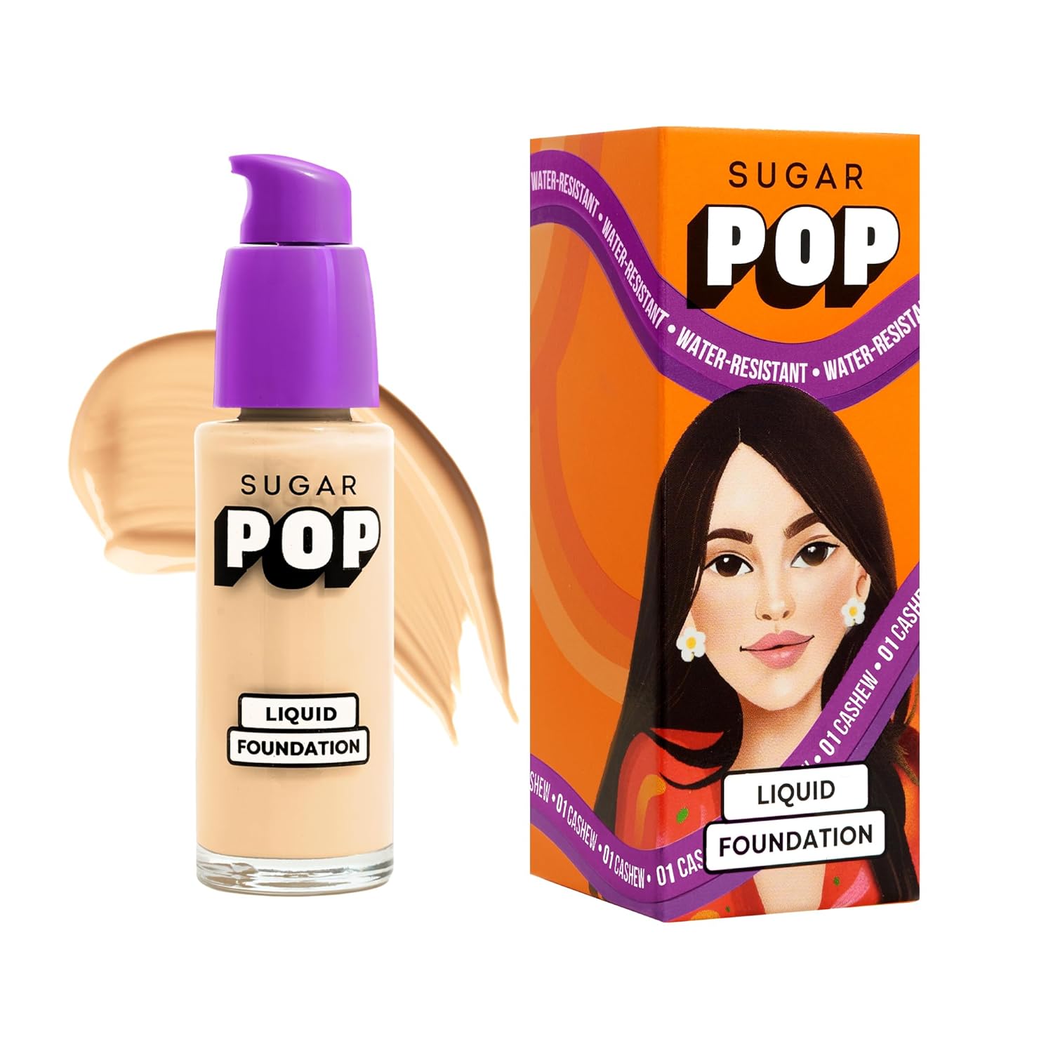 SUGAR POP Foundation Liquid 01-Cashew 30Ml (399)
