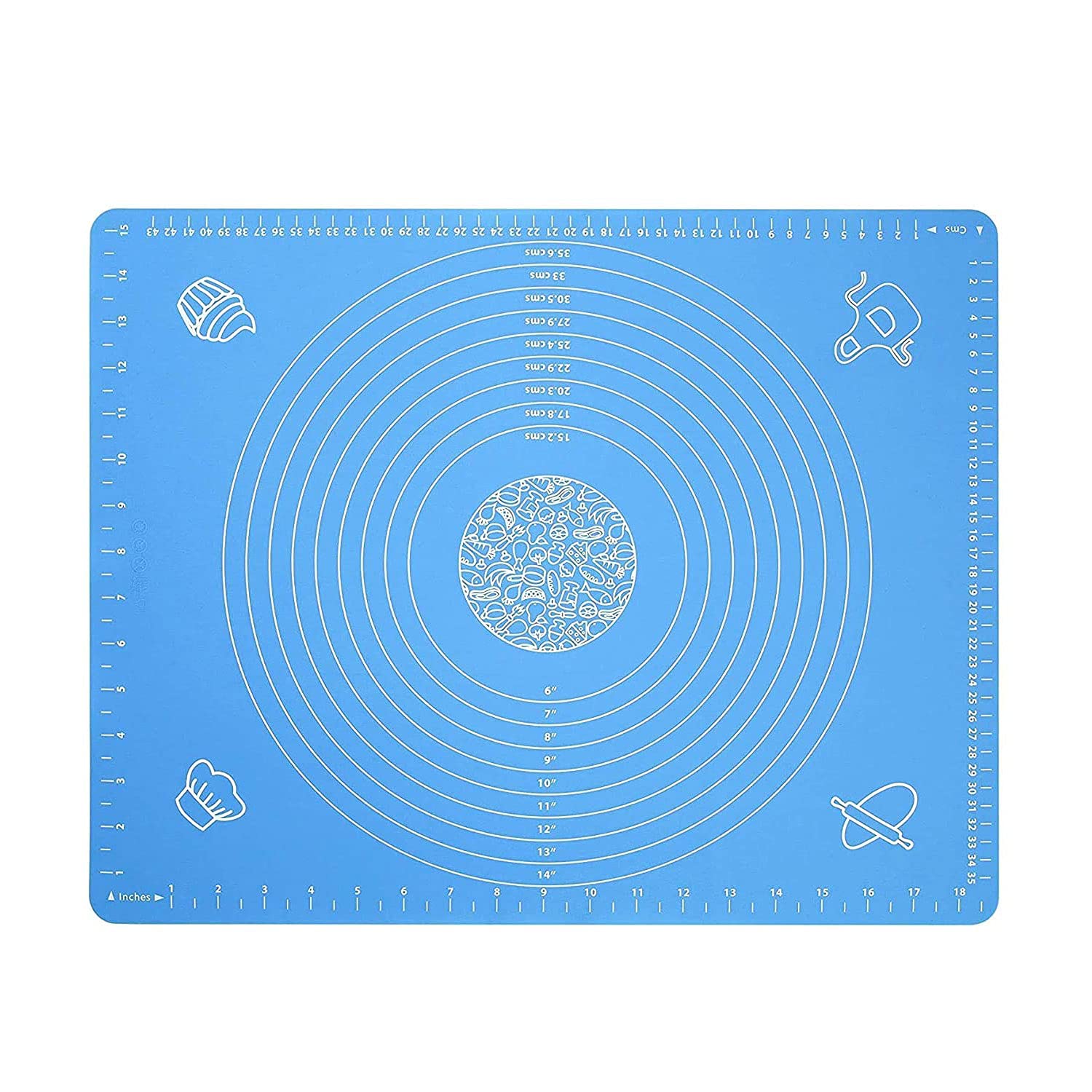 Non-Stick Silicone Baking & Rolling Mat Multipurpose Roti, Chapati, Dough Kneading & Cake Fondant Mat for Kitchen Use (Pack of 1) Deals Zone