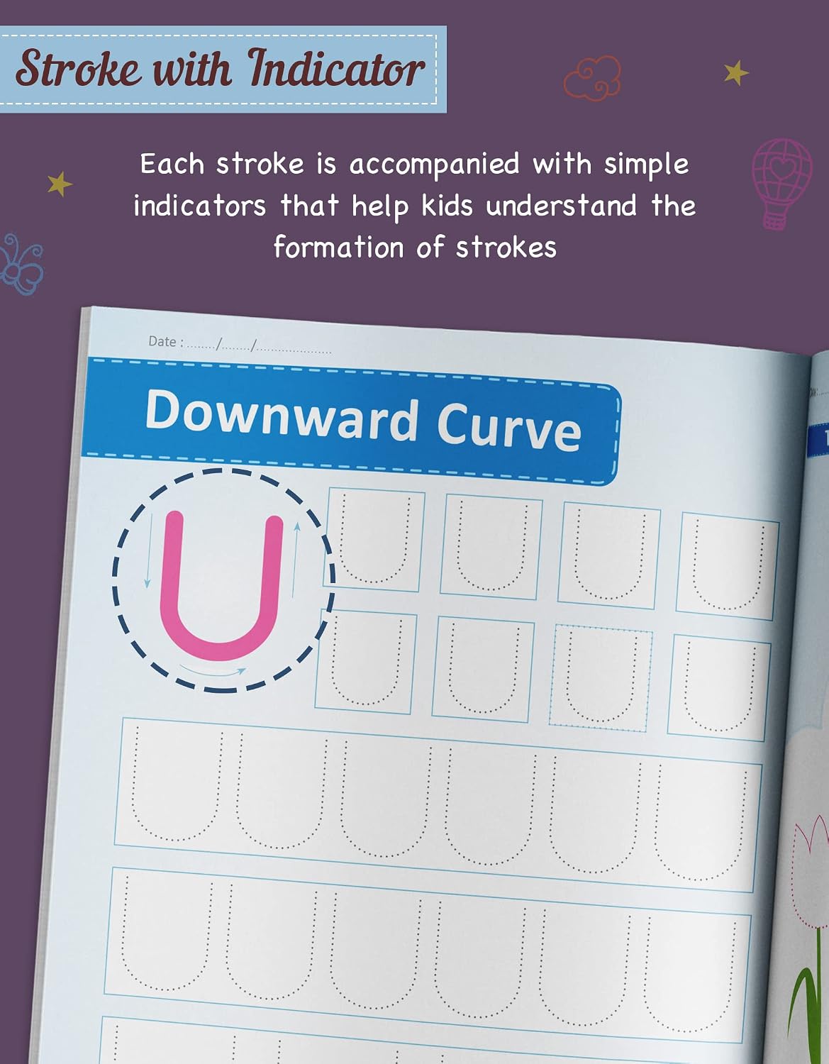 Stroke & Pattern Writing Book for Kids | ABCD & Pencil Control Practice - Image 6