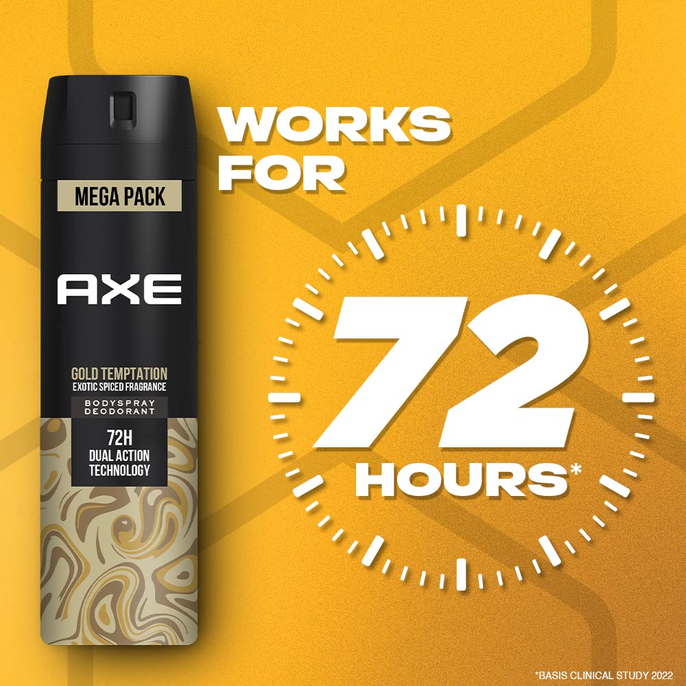 Axe Gold Temptation Long Lasting Deodorant Bodyspray for Men 215 ml HP Xpress