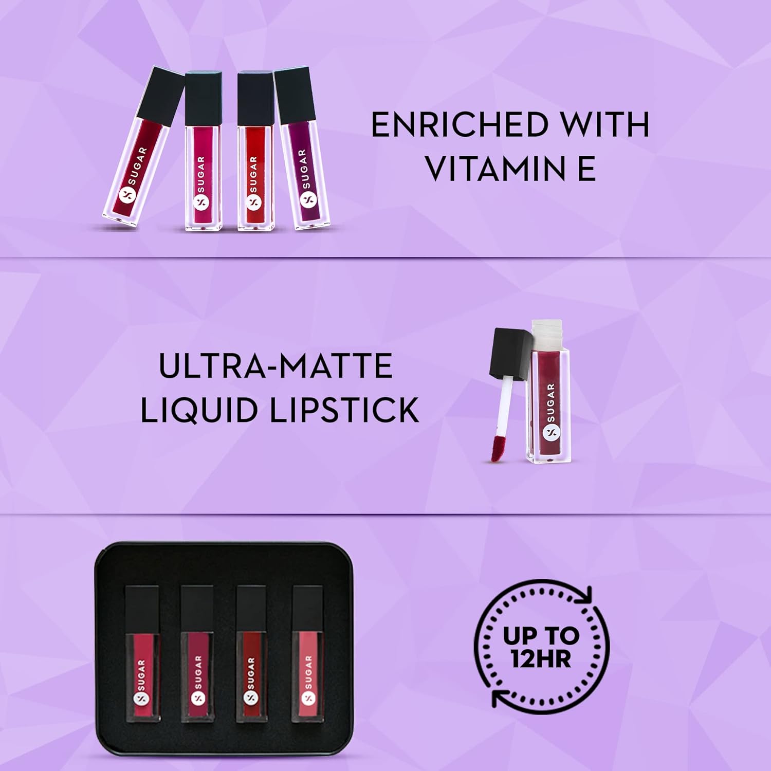 SUGAR Smudge Me Not Liquid Mini Lipstick Nude Set (999)