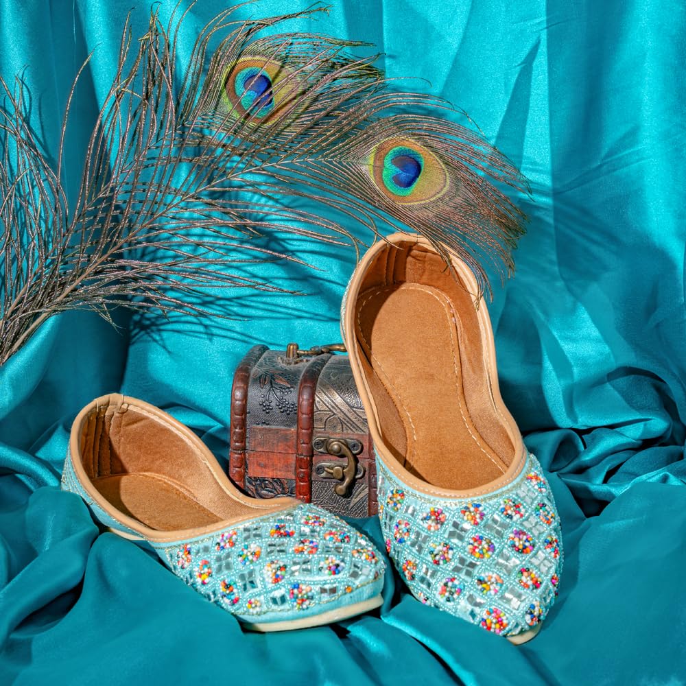 Indifeet Jutti for Women - Blue - Image 2