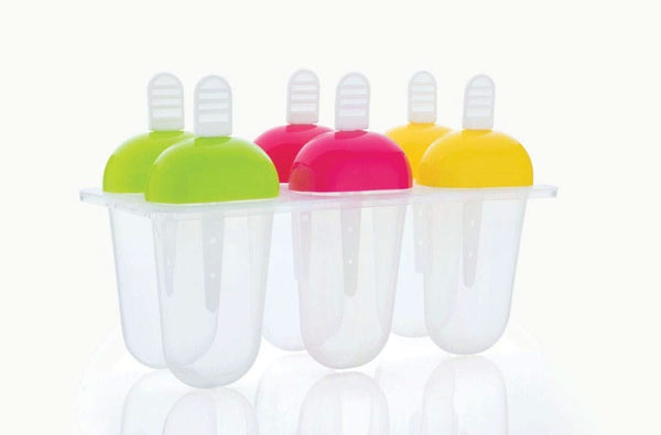 6-Pcs Multicolor Polypropylene Ice Mold Kulfi Maker – Assorted Colors
