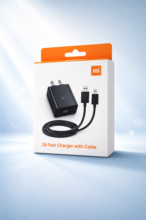 Xiaomi USB Wall Charger 2A with Micro USB Cable (1m) – Compact Adapter for Smartphones & USB Devices KARTHIKEYA ELECTRONICS