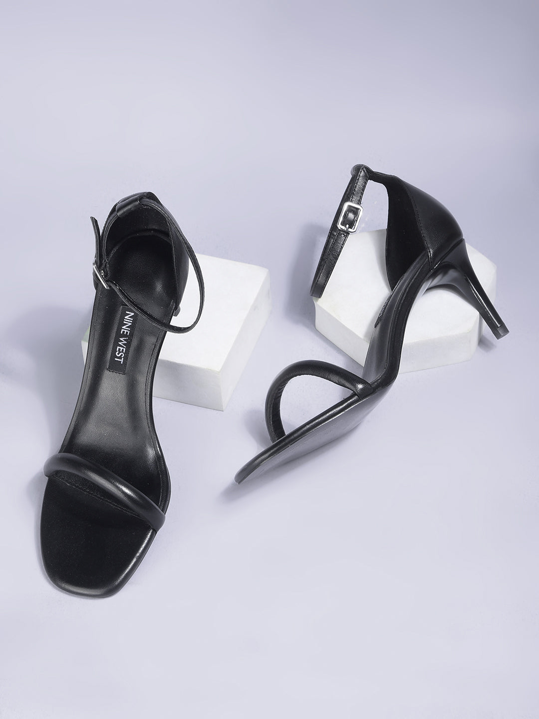 Nine West Women Ankle-Strap Kitten Heel Sandal - Black - View 6