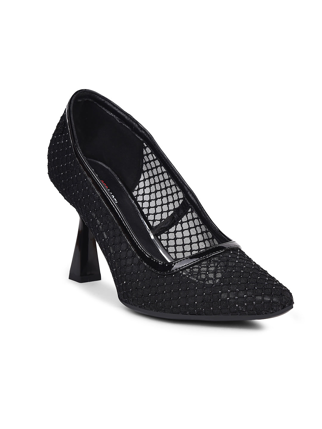 Bata Women Black Pointed-Toe Spool Heel Pump - Black - View 1