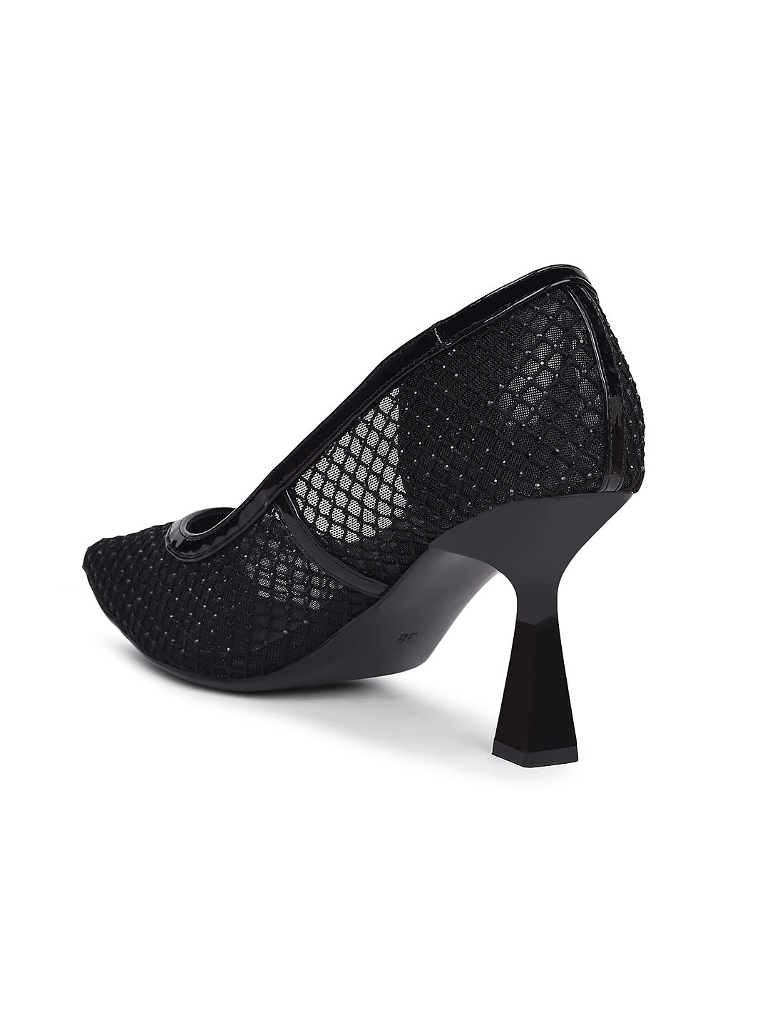 Bata Women Black Pointed-Toe Spool Heel Pump - Black - View 3