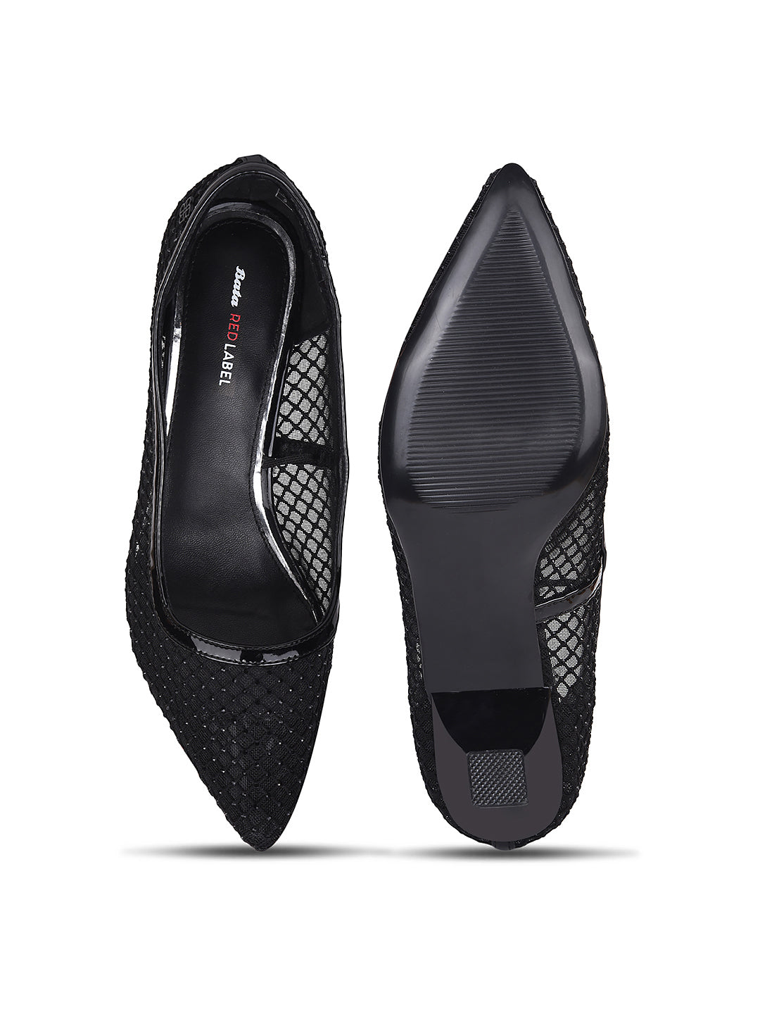 Bata Women Black Pointed-Toe Spool Heel Pump - Black - View 4