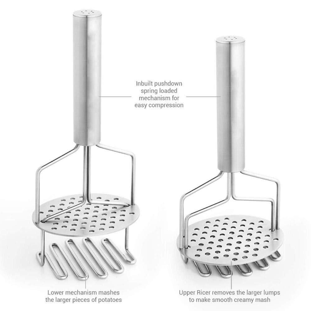 Stainless Steel Hand Masher (Mash For Dalvegetablepotatobaby Foodpav Bhaji) HP DD