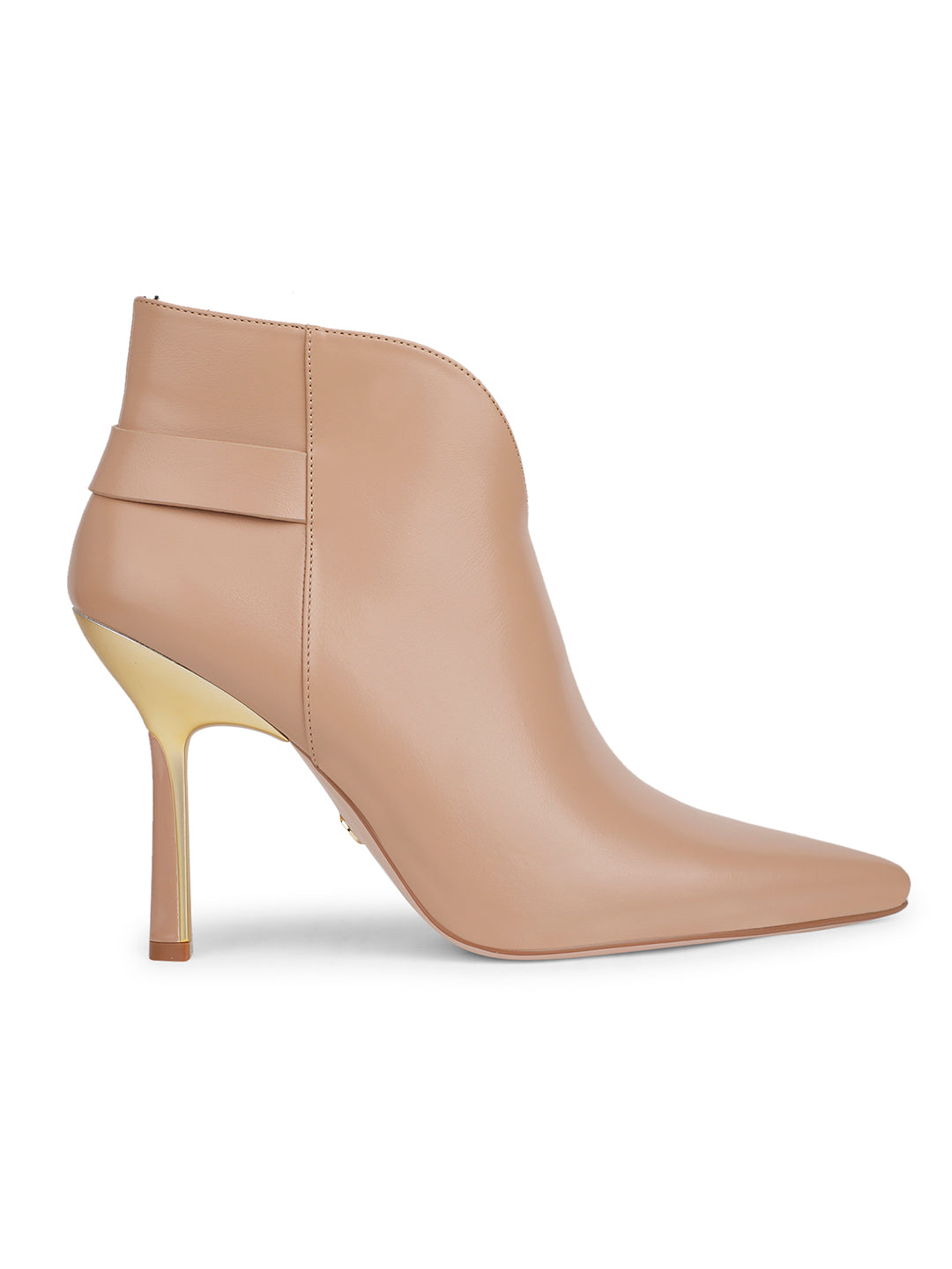 Nine West Women Pointed-Toe Kitten Heel Ankle Boot - Nude - View 2
