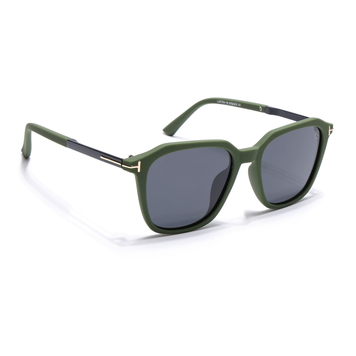Eyejack Green Square Sunglasses for Men and Women - view 2