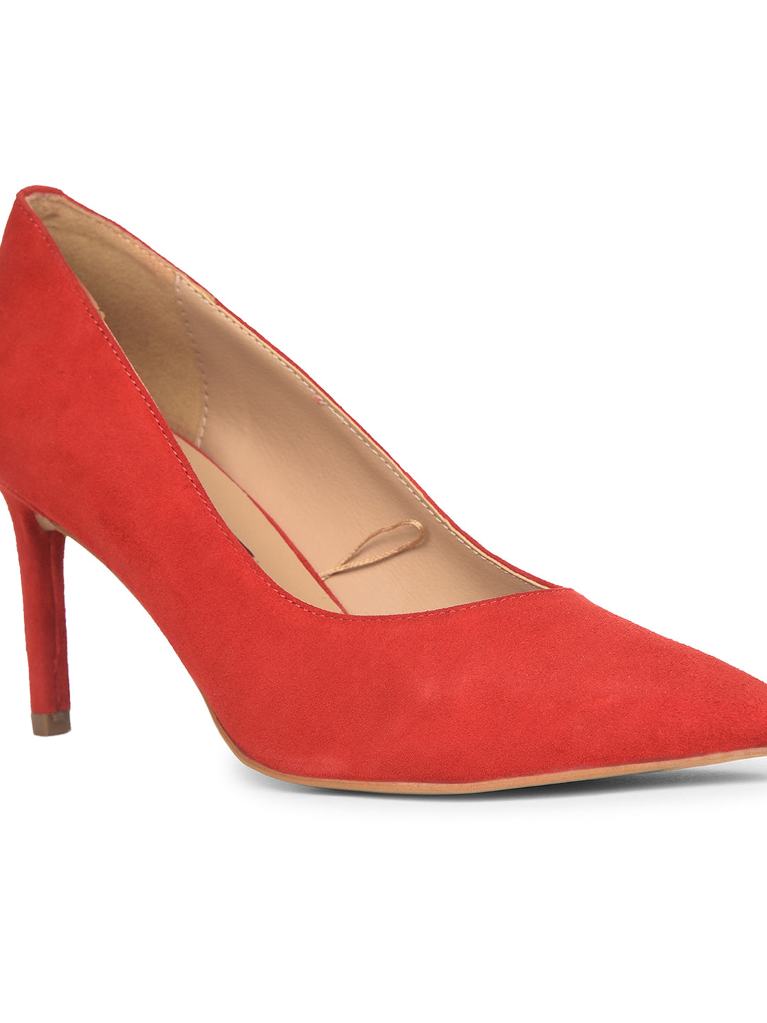 Nine West Women Pointed-Toe Kitten Heel Pump - Red - View 5
