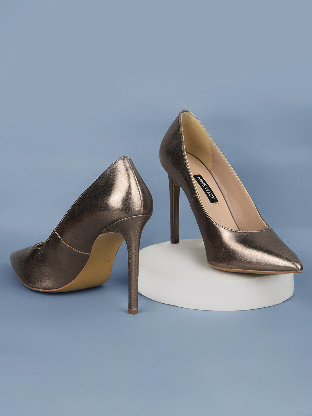 Nine West Women Pointed-Toe Stiletto Heel Pump - Gunmetal - View 6
