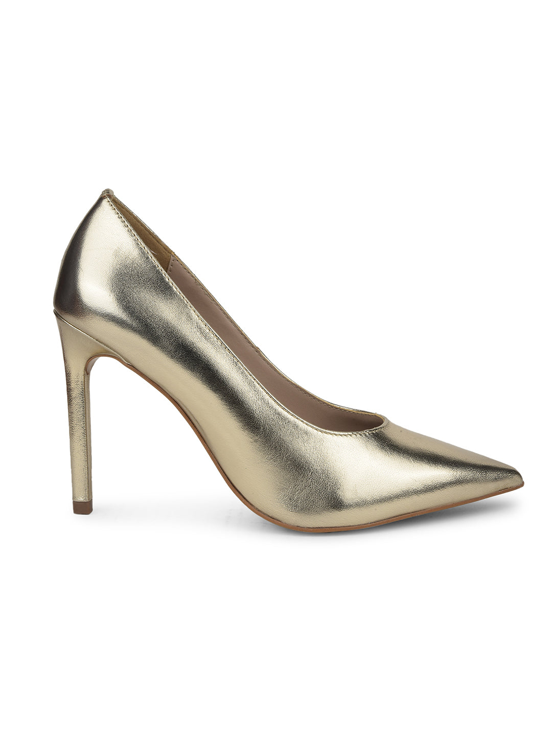 Nine West Women Pointed-Toe Stiletto Heel Pump - Gold - View 2