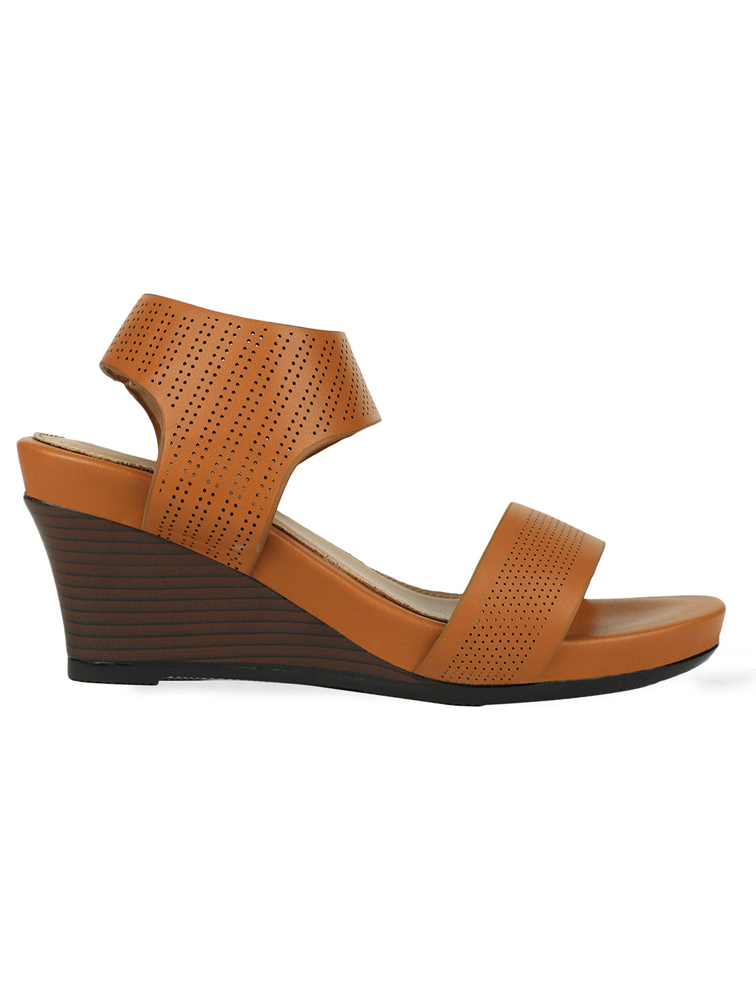 Bata Women's Brown Wedge Heel Sandals - Brown