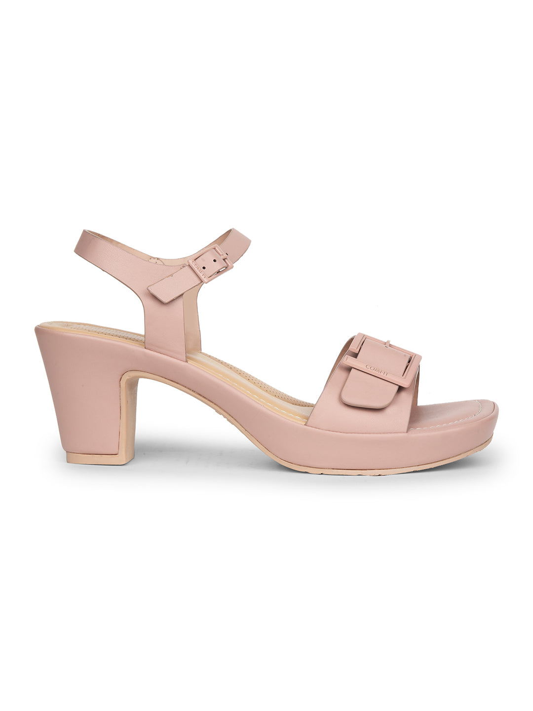 Bata Comfit Women Pink Ankle Strap Block Heel Sandal - Pink - View 2