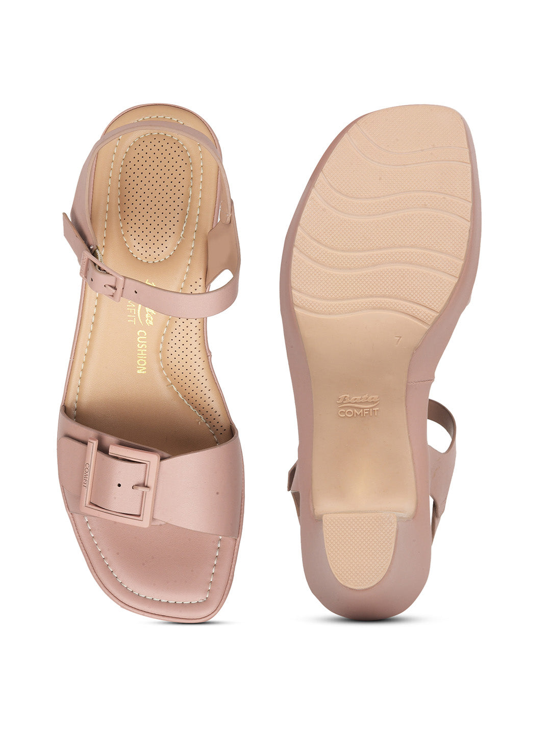 Bata Comfit Women Pink Ankle Strap Block Heel Sandal - Pink - View 4