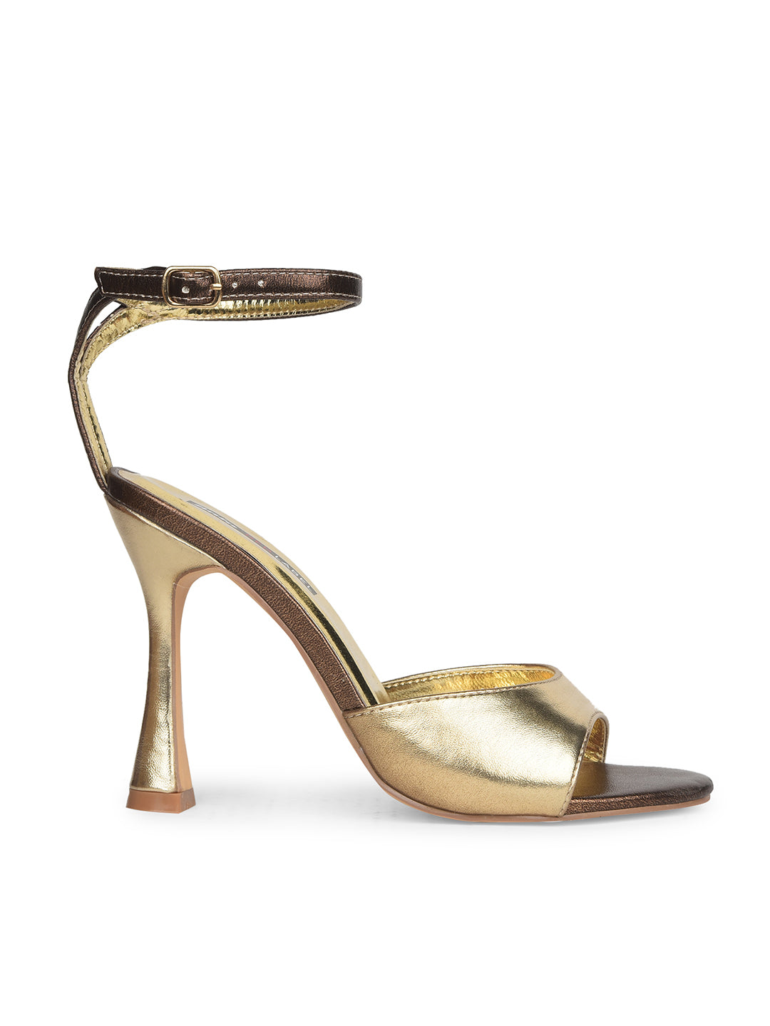 Bata Women Copper Ankle Strap Spool Heel Sandal - Copper - View 2