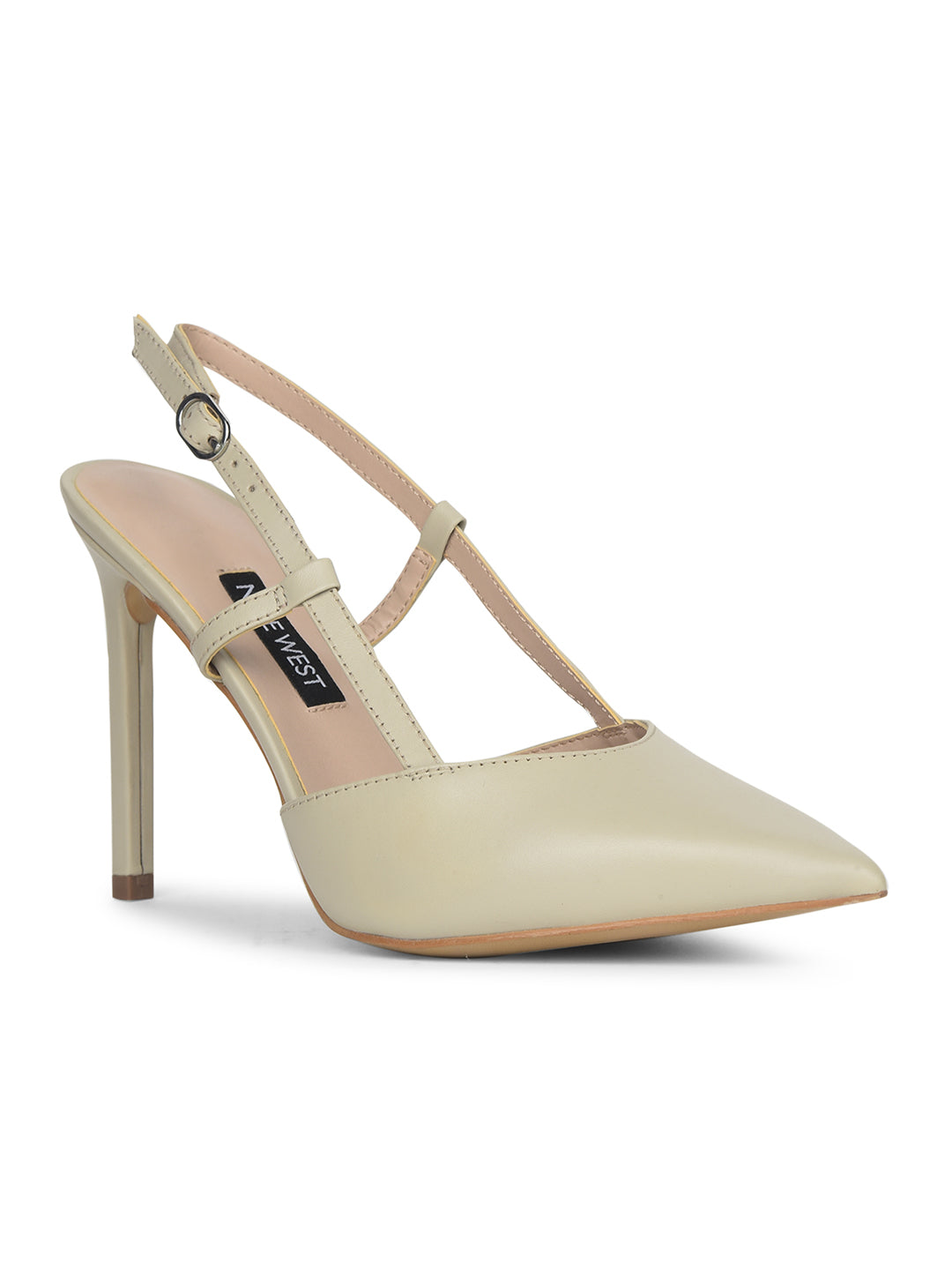 Nine West Women Pointed-Toe Stiletto Heel Sandal - Beige - View 1