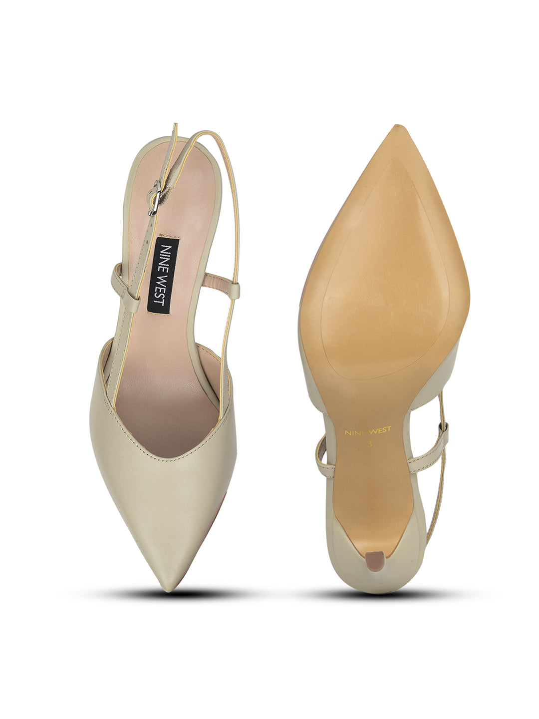 Nine West Women Pointed-Toe Stiletto Heel Sandal - Beige - View 4