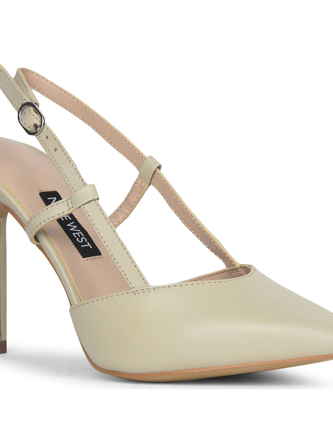 Nine West Women Pointed-Toe Stiletto Heel Sandal - Beige - View 5