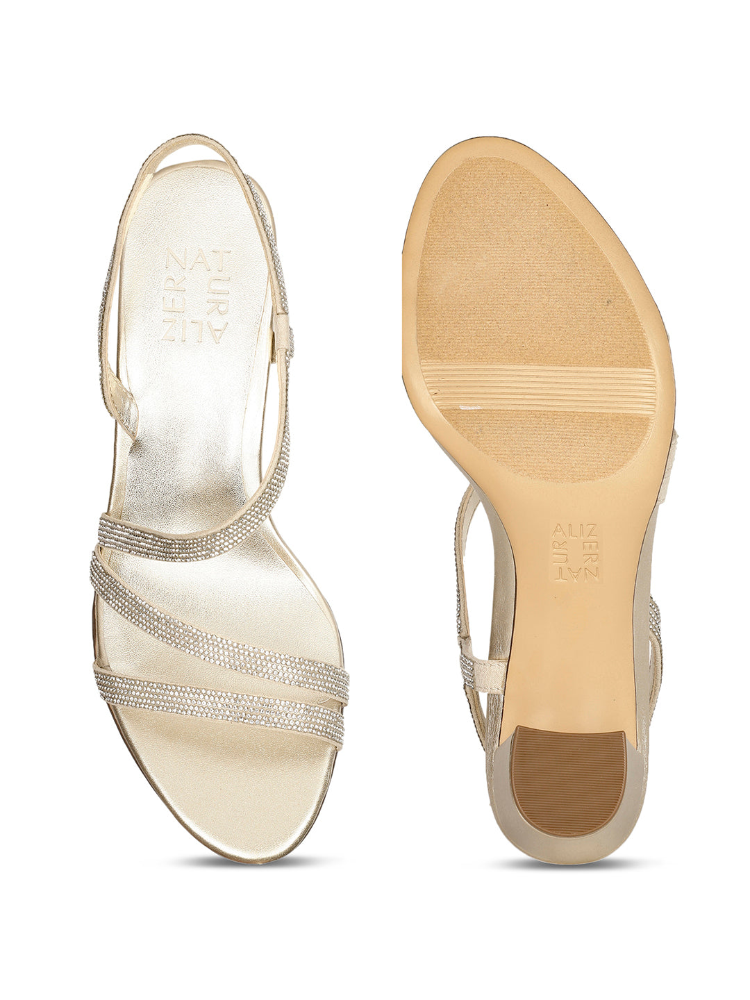 Naturalizer Women Beige BackStrap Block Heel Sandal - Beige - View 4