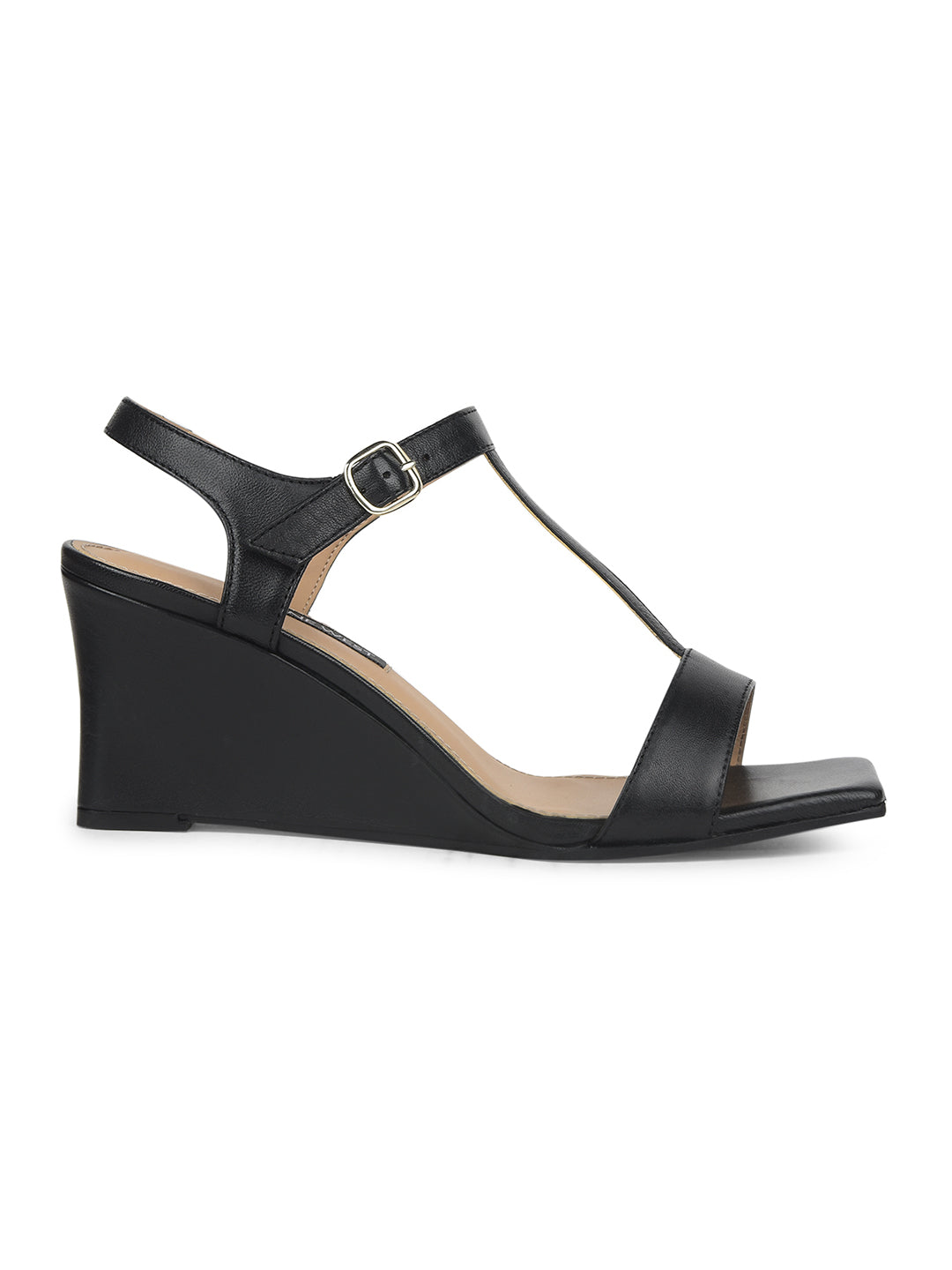 Nine West Women Ankle-Strap Wedge Heel Sandal - Black - View 2