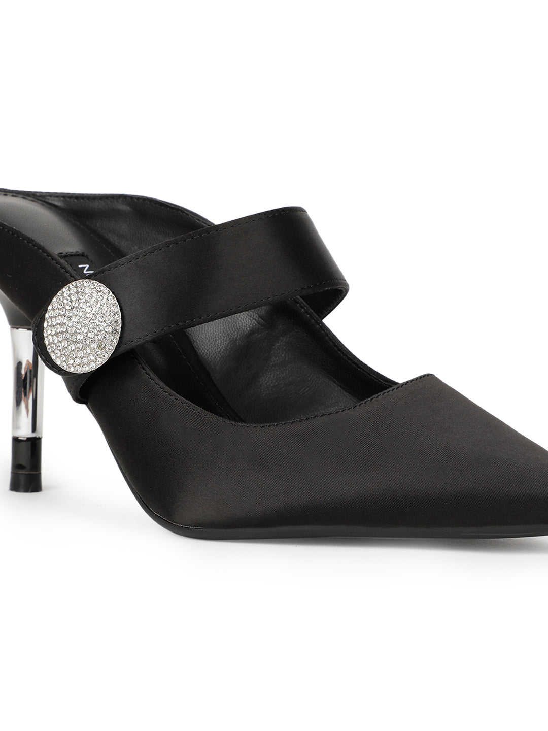 Nine West Women Pointed-Toe Stiletto Heel Mule Sandal - Black - View 5