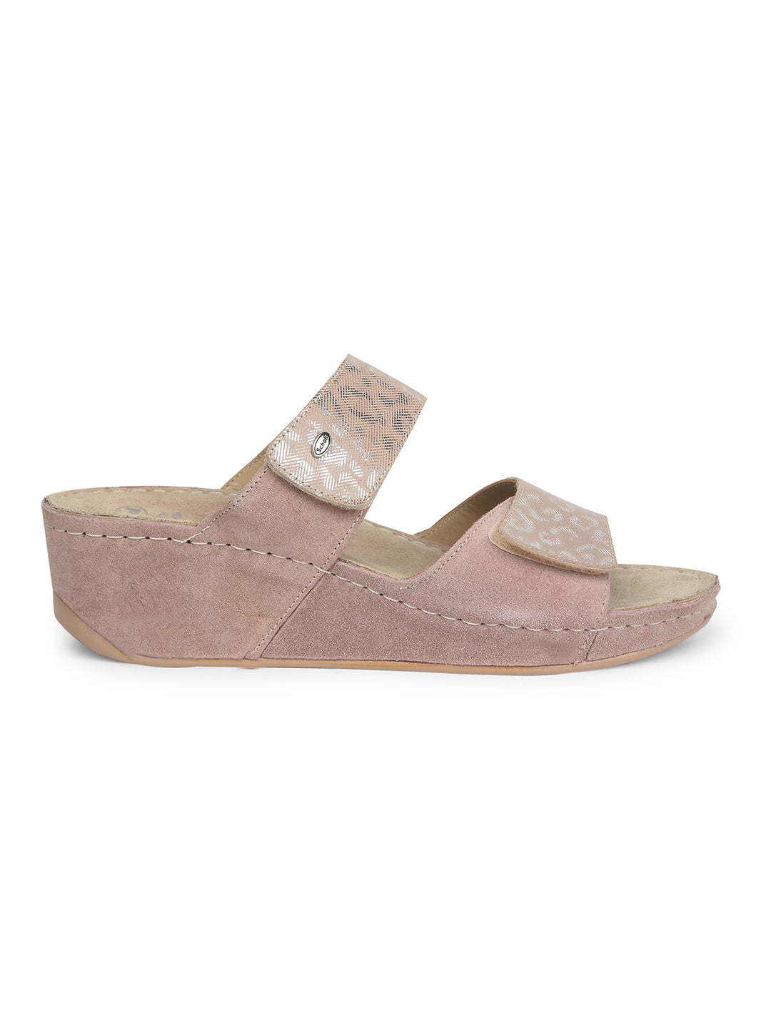Scholl Women Pink Wedge Heel Mule Sandal - Pink - View 2