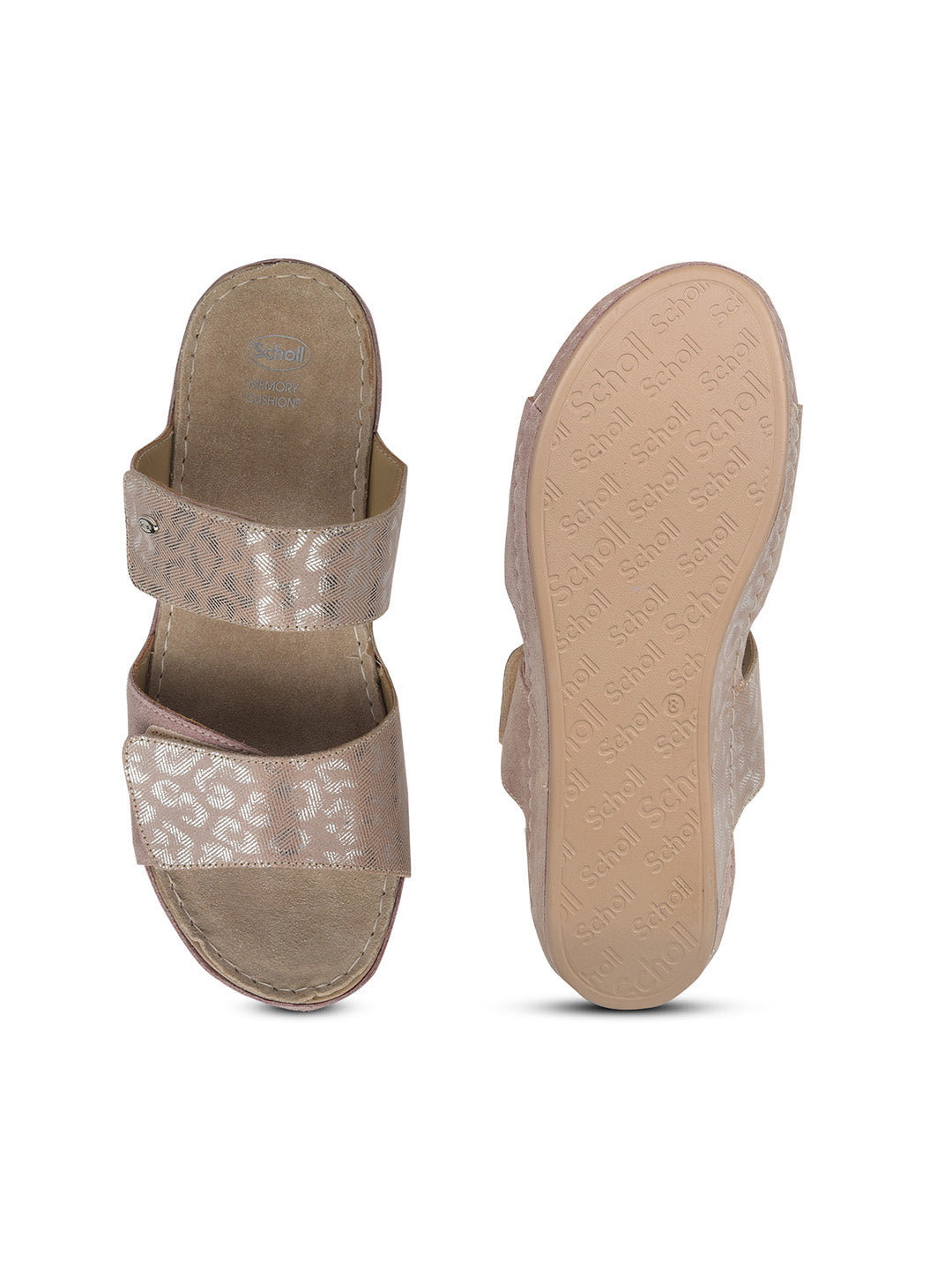 Scholl Women Pink Wedge Heel Mule Sandal - Pink - View 4