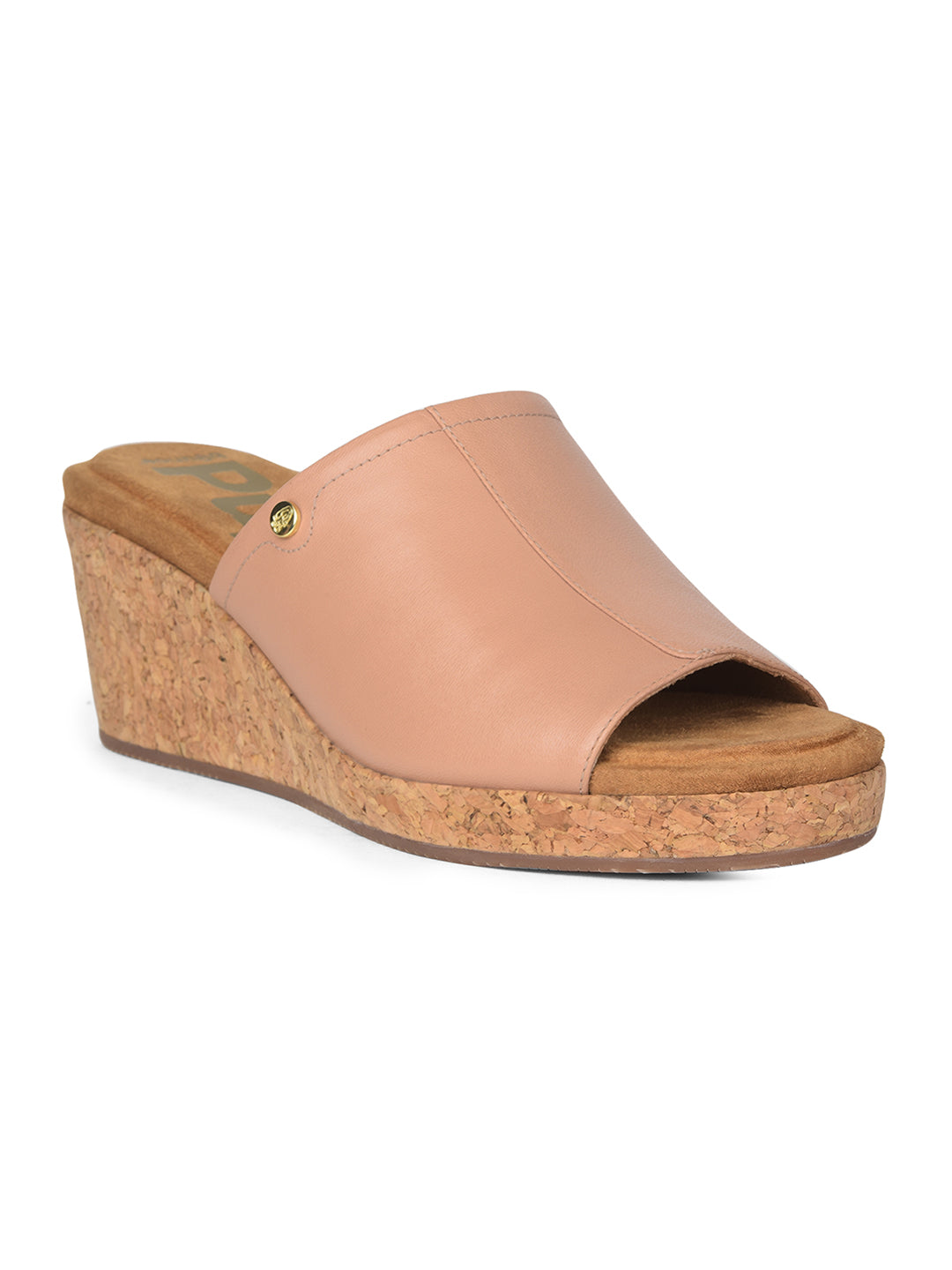 Hush Puppies Women Rose Gold Wedge Heel Mule Sandal - Rose Gold - View 1
