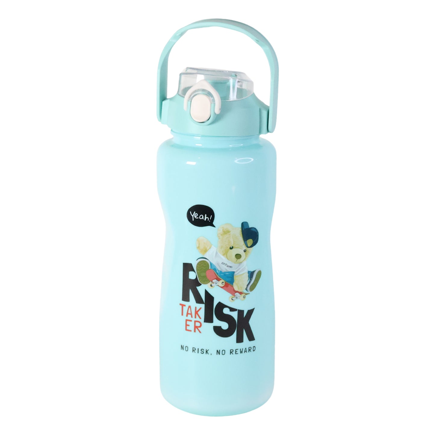 Risk Taker Printed Water Bottle Set for Durable Leakproof Drinking Bottles with Flip Top Lid for Kids, 2000ml + 900ml + 300ml - (3 Pc  Set)
