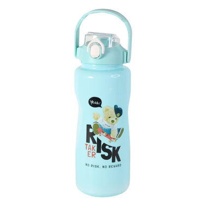 Risk Taker Printed Water Bottle Set for Durable Leakproof Drinking Bottles with Flip Top Lid for Kids, 2000ml + 900ml + 300ml - (3 Pc  Set)